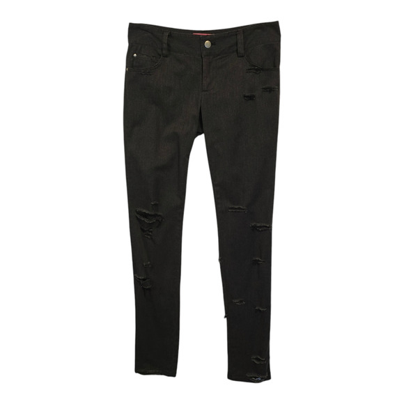 Alice + Olivia Denim - Alice + Olivia Jeans Womens 28 Distressed Ripped Skinny Charcoal Gray Grunge